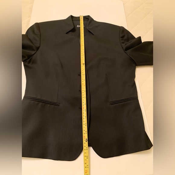 Soft and shiny fine wool blend black blazer & straight pants 2 Pc suit US 12 - Picture 16 of 16